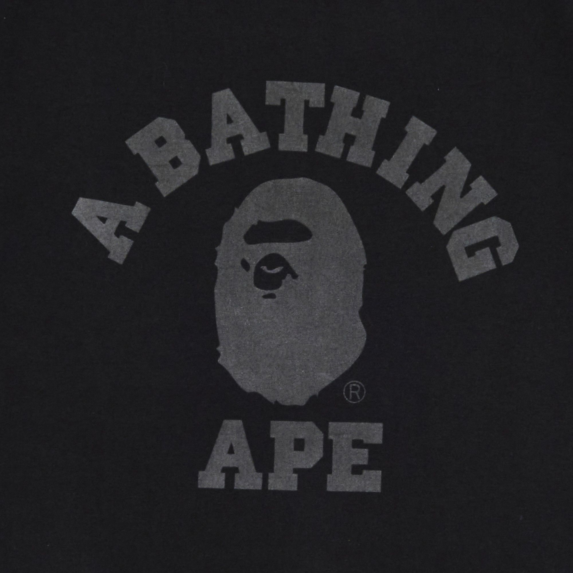 Size xxl GOAT Exclusive BAPE College Tee In Black