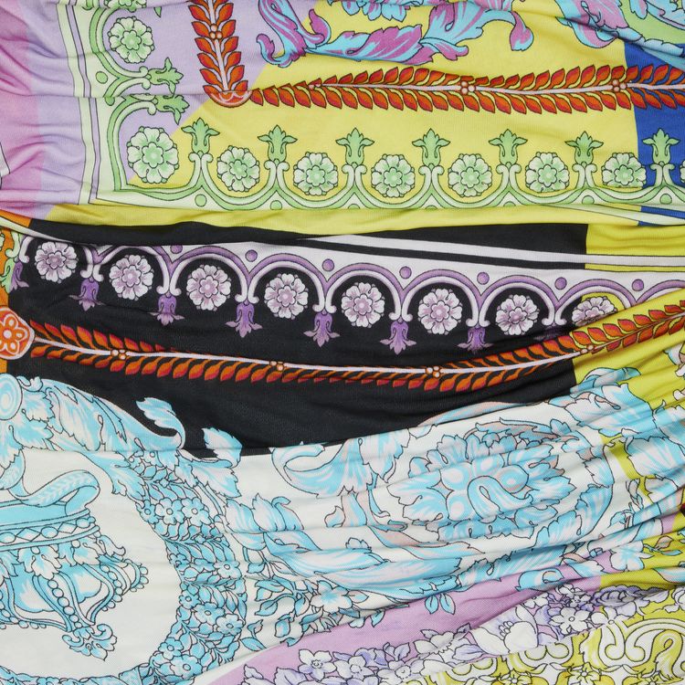 Vintage Versace Printed Dress Multicolor From the Closet of Sita Abellan