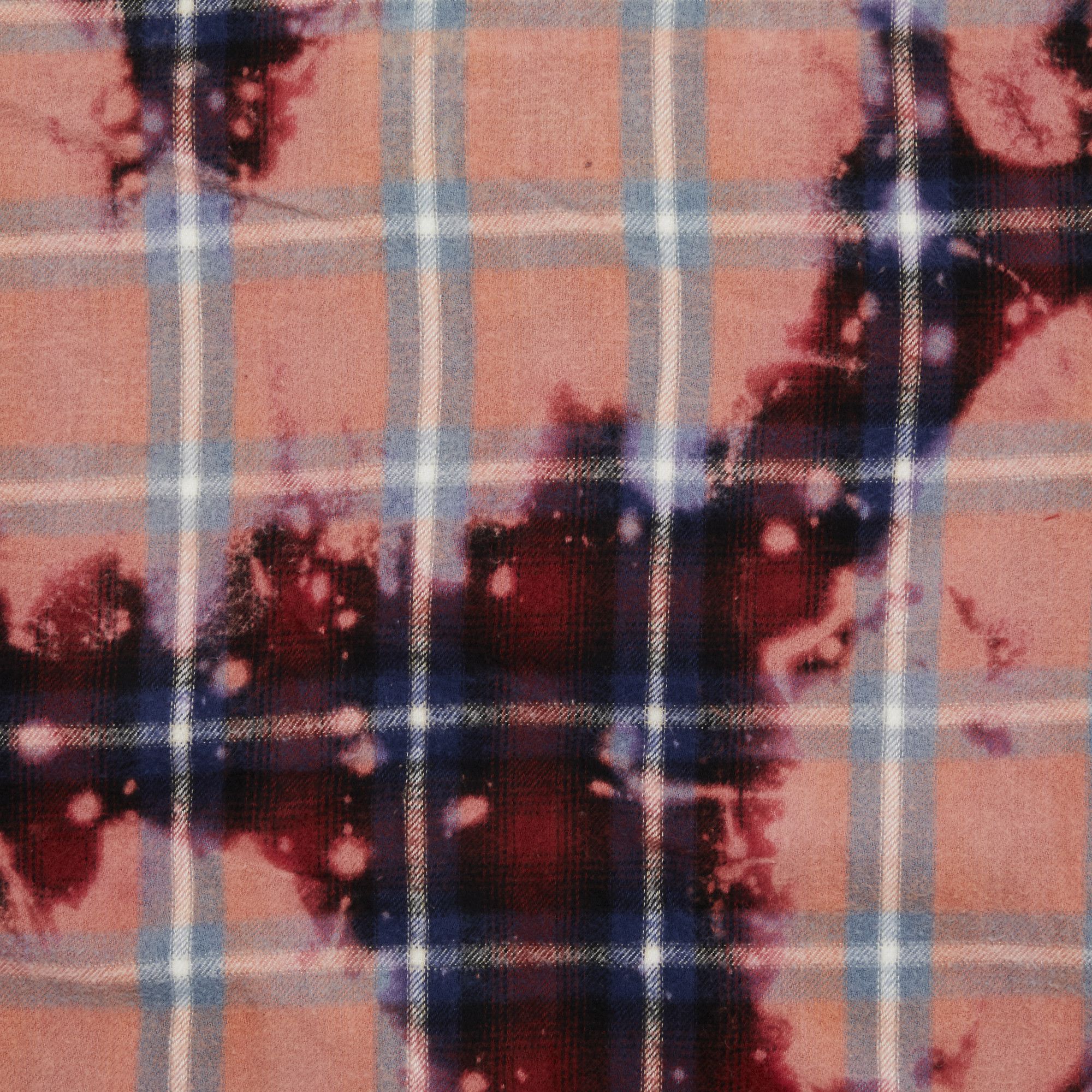 Buy Vlone x CLOT Bleached Hooded Flannel 'Red/Blue' - LS 5 RED | GOAT
