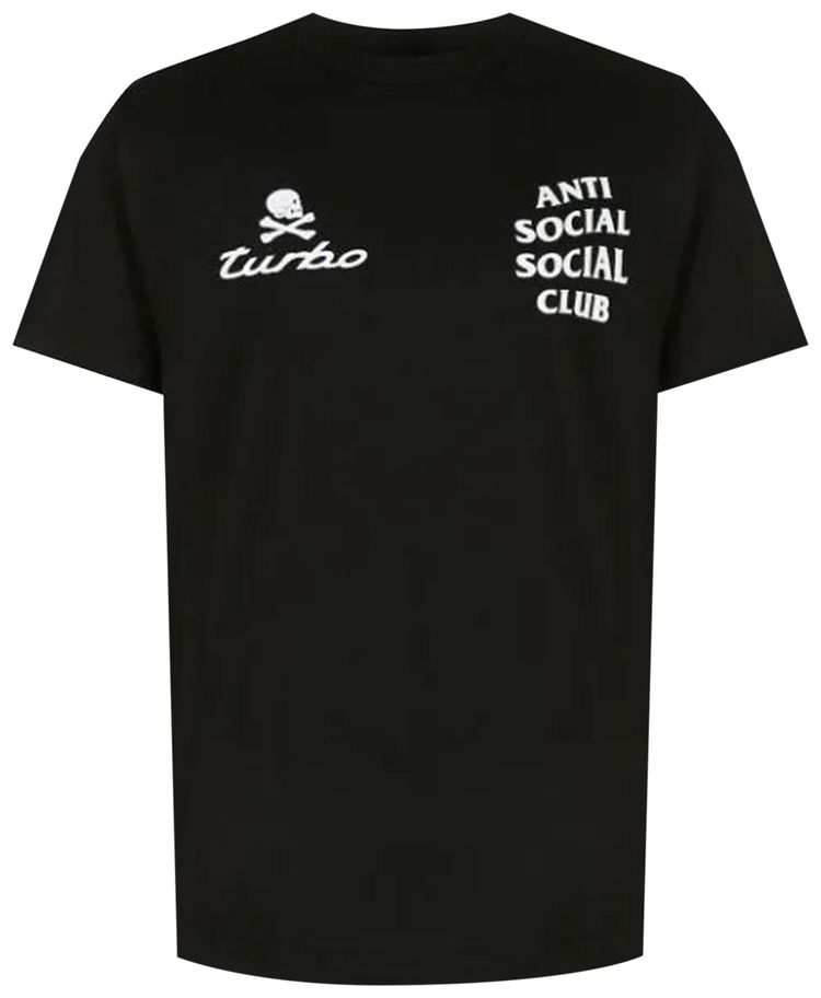 Anti Social Social Club Turbo Logo Short Sleeve T Shirt Black