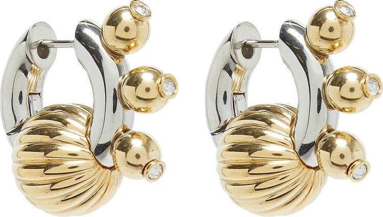 Lanvin Metal Arpege Earrings SilverGold