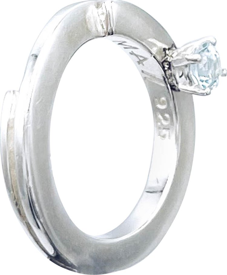 Martine Ali Aquamarine Detail Ring 'Silver'