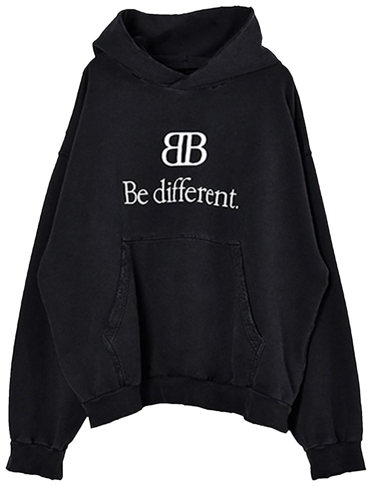 Balenciaga Medium Fit Hoodie EcruBlack
