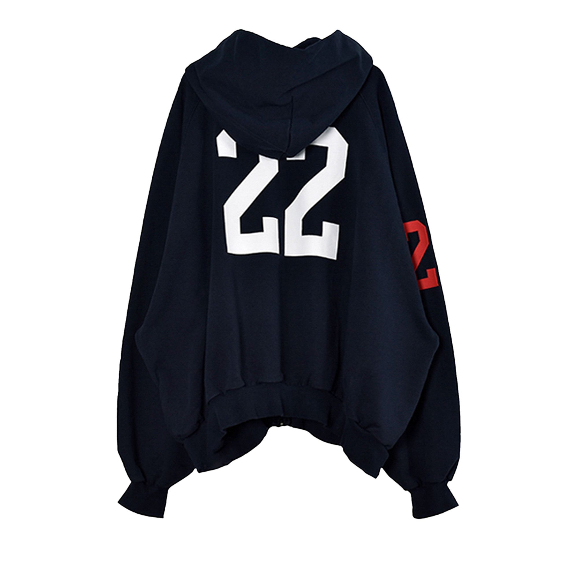 Buy Balenciaga Zip Up Hoodie 'Dark Navy' - 720425 TNVD4 4100 | GOAT