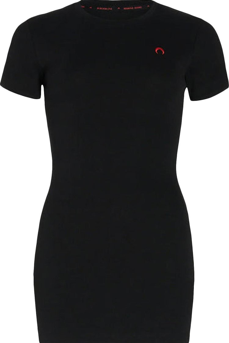 Buy Marine Serre Short T-Shirt Dress 'Black' - T051FW22W 00 | GOAT