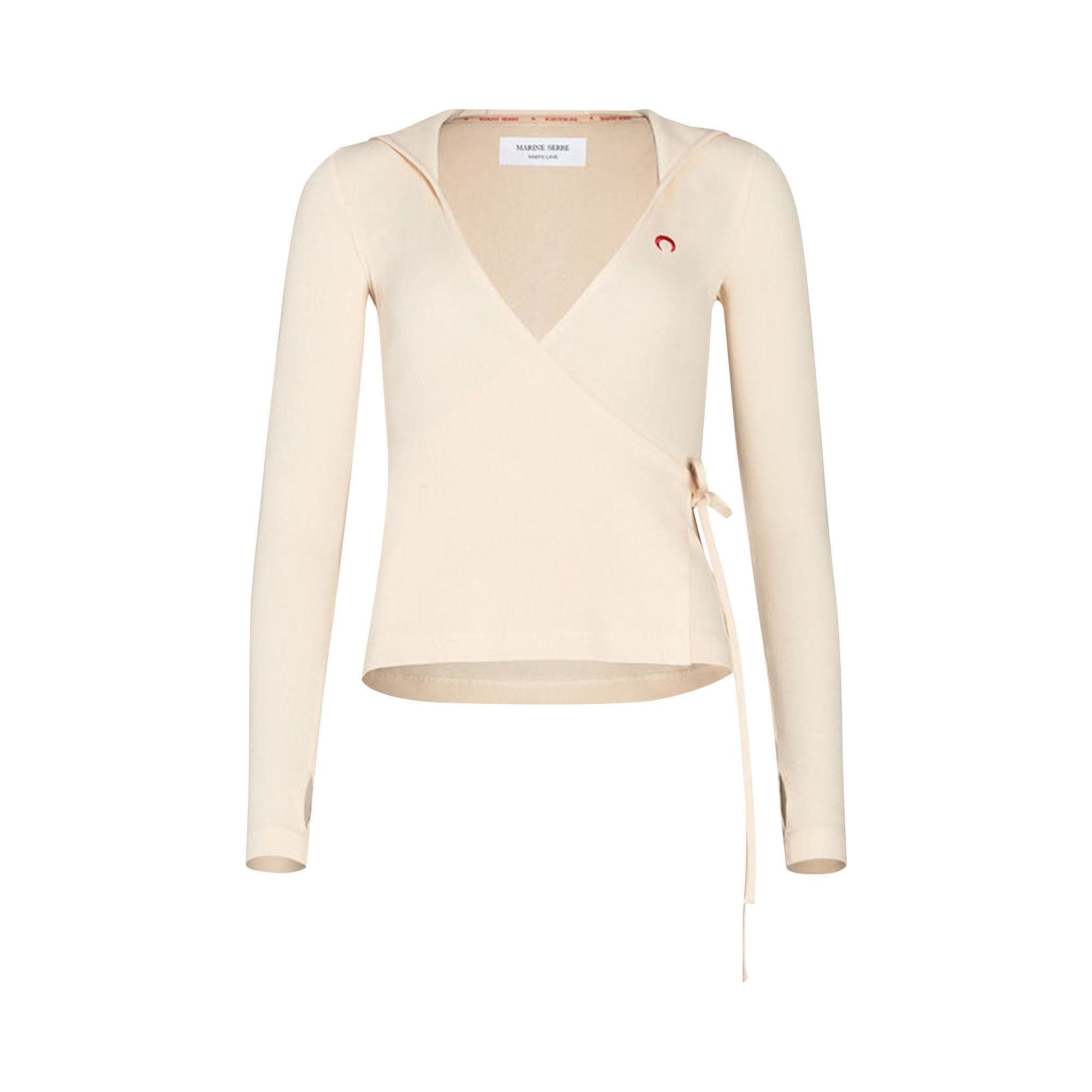 Buy Marine Serre Embroidered Motif Long-Sleeve Top 'Broken White