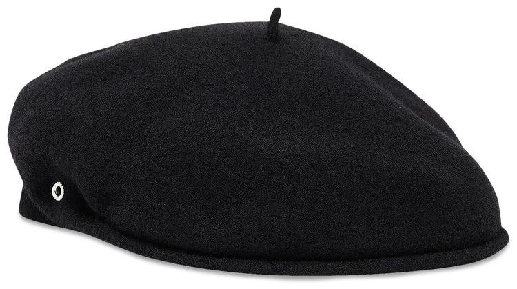 Marine Serre Embroidered French Beret Black