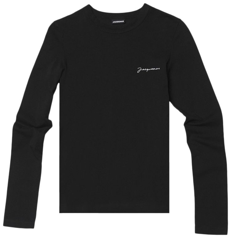 Jacquemus Le T Shirt Brode Ml Black