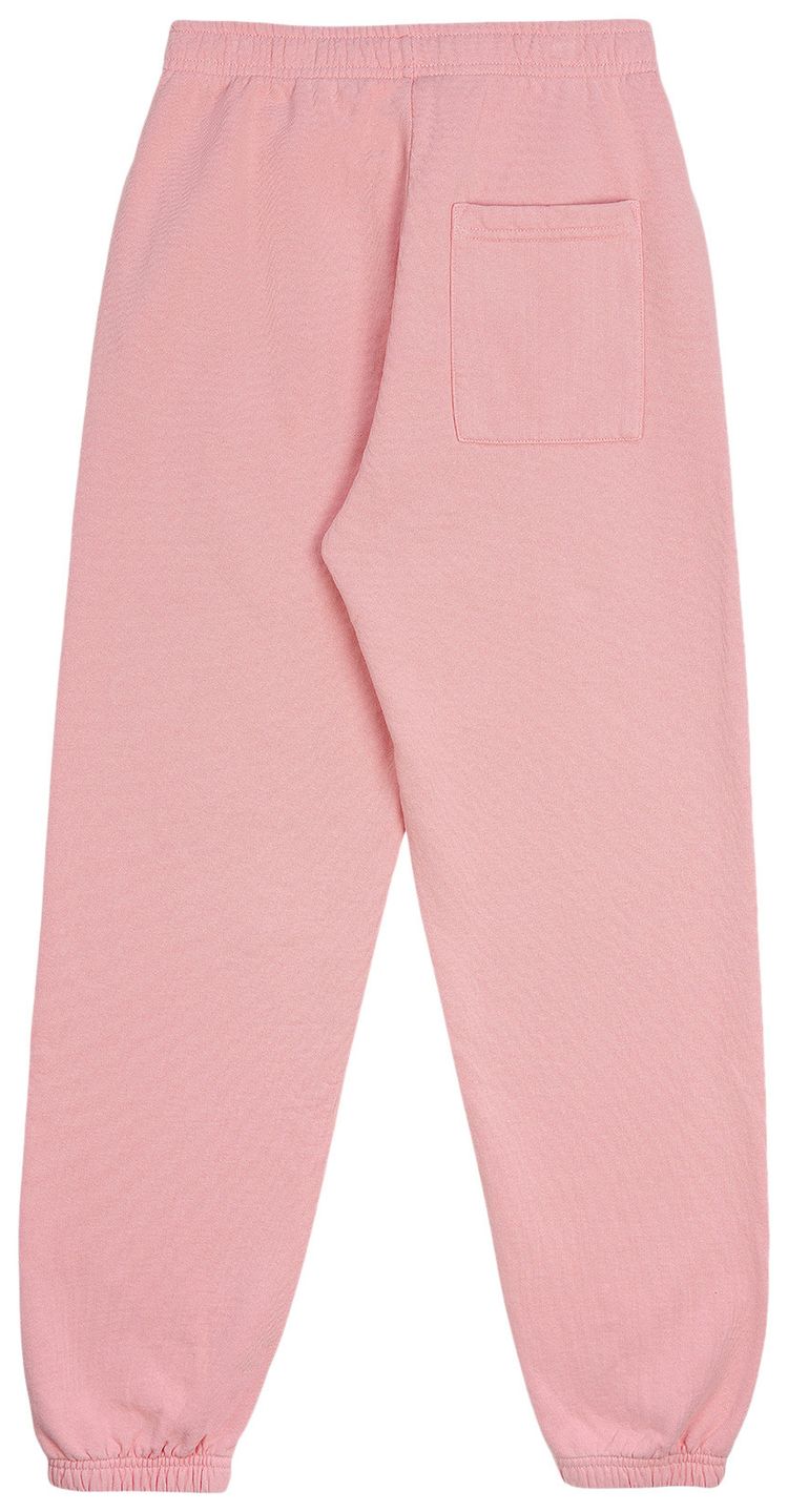 Sporty  Rich Serif Embroidered Sweatpant RoseWhite