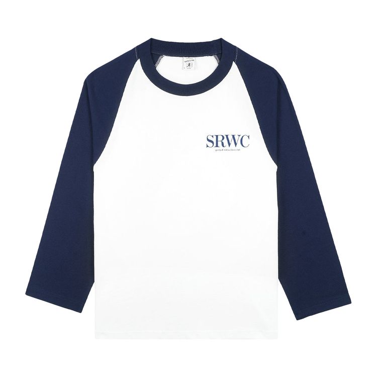 Sporty  Rich Upper East Side Baseball Tee WhiteNavy