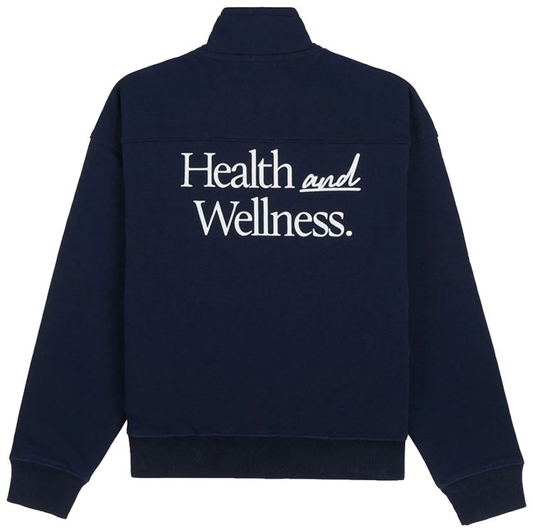 Sporty  Rich New Health Quarter Zip Sweatshirt NavyWhite