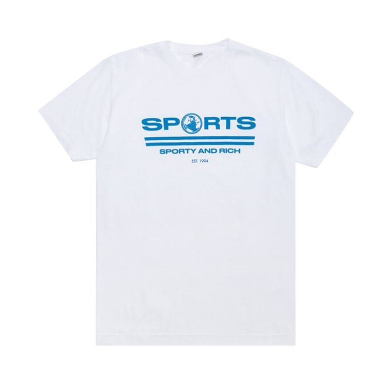 Sporty  Rich Sports T Shirt WhiteOcean