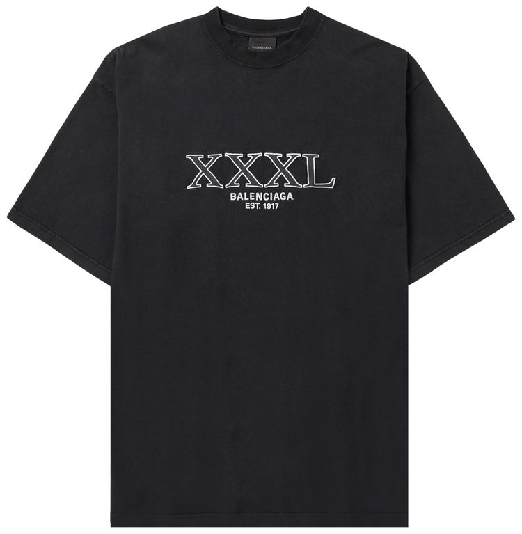 Balenciaga Large Fit T Shirt BlackWhite