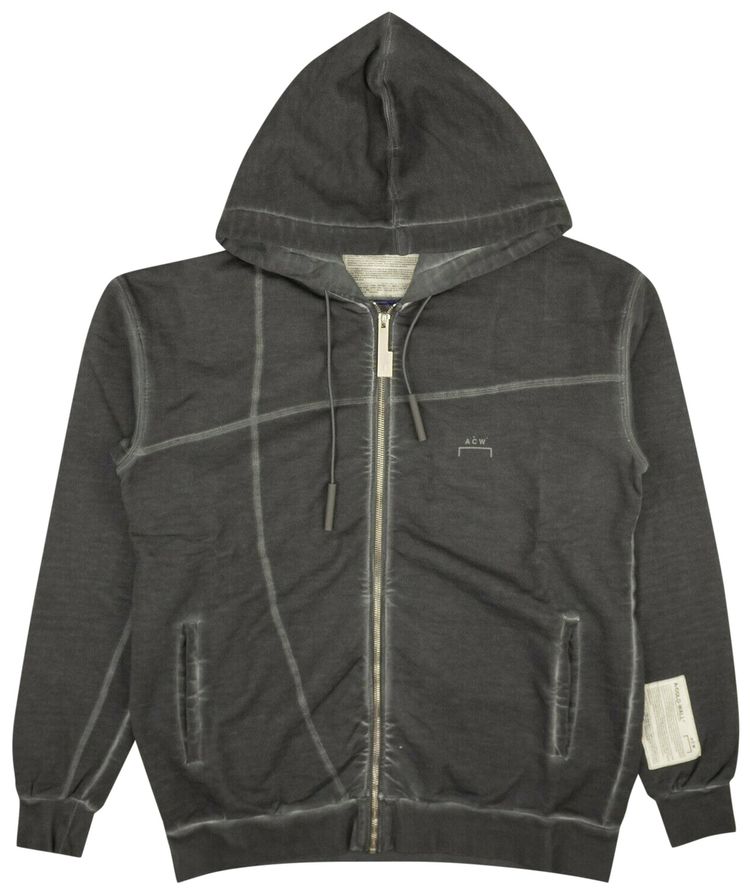 A Cold Wall Classic Flat Overlock Zip Hoodie Grey