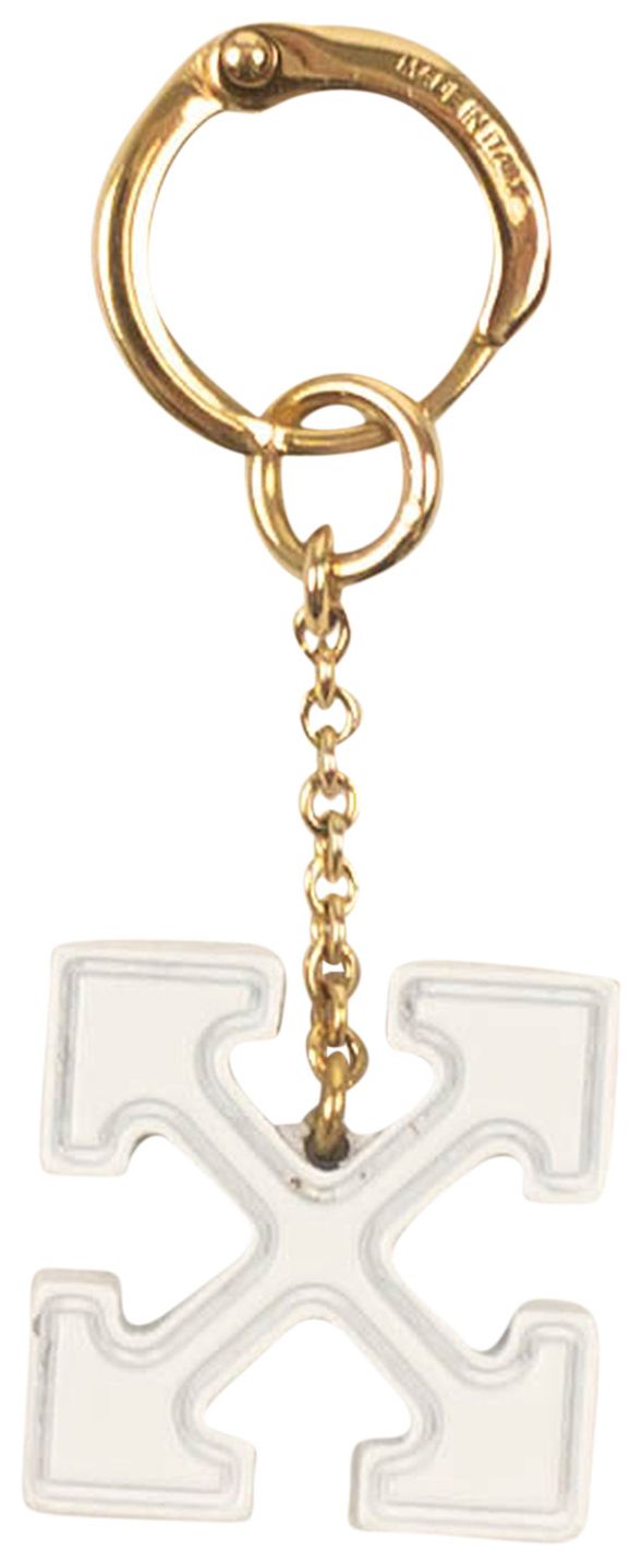 Off White Arrow Cross Earring White