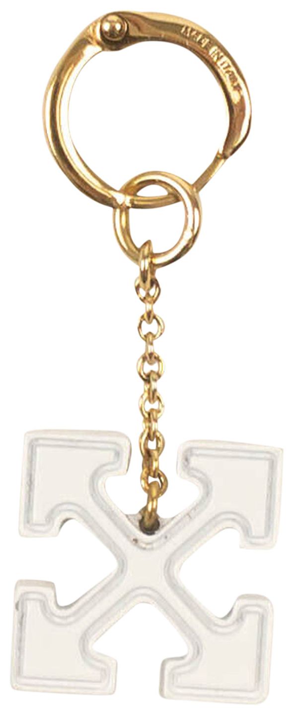 Off White Arrow Cross Earring White