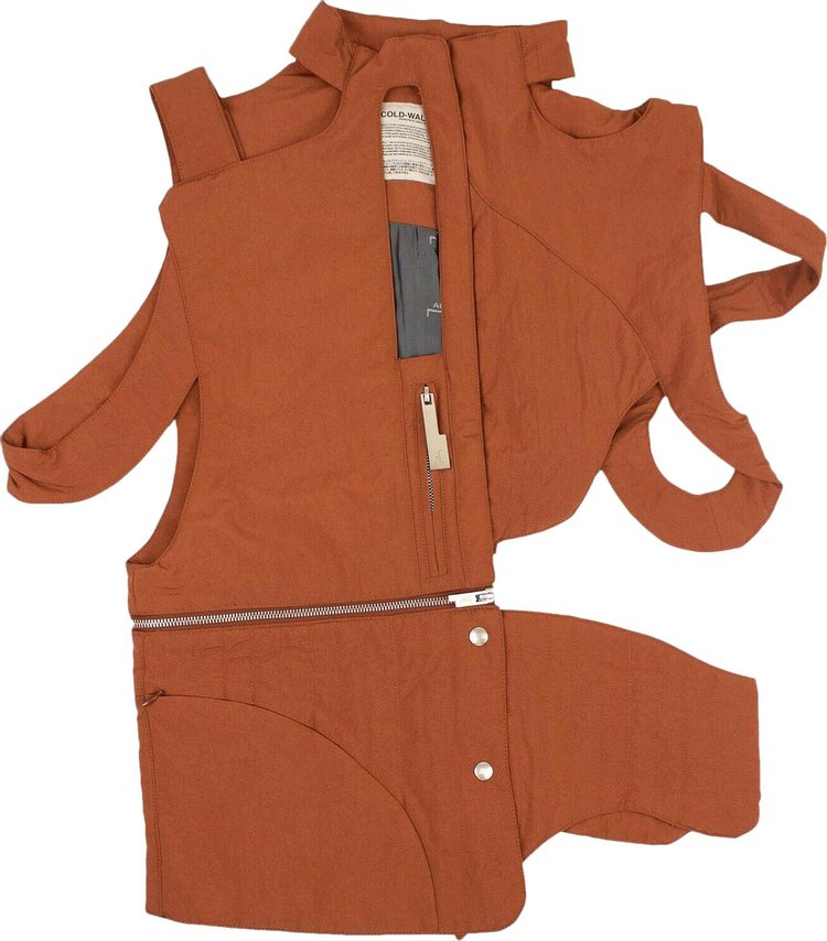 A-Cold-Wall* Cut Out Padded Gilet 'Rust'