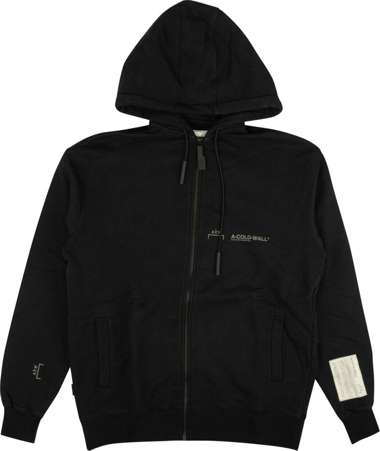 A Cold Wall Logo Zip Hoodie Black