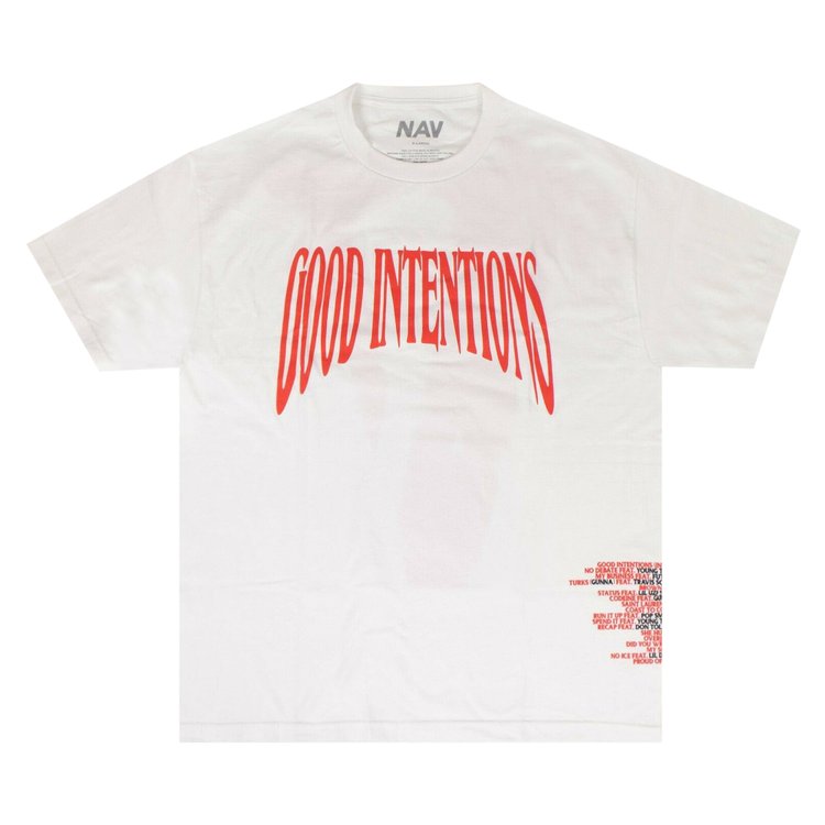 Vlone x Nav Good Intentions T-Shirt 'White'