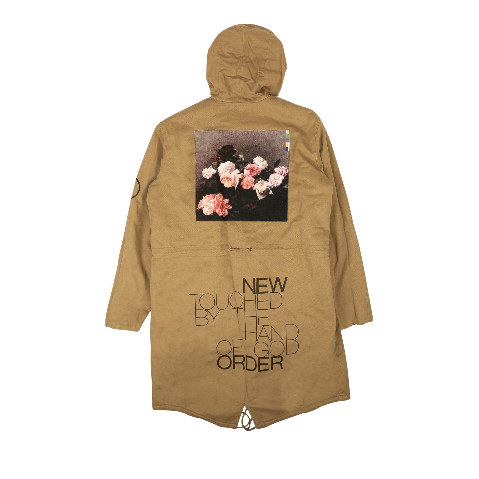 Size 48 Raf Simons Redux Handpainted Parka With Badge Camel