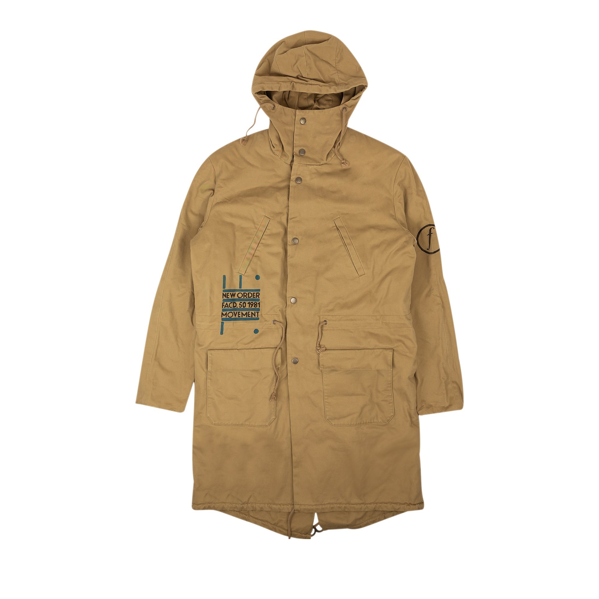 Buy Raf Simons Redux Handpainted Parka With Badge 'Camel' - A01