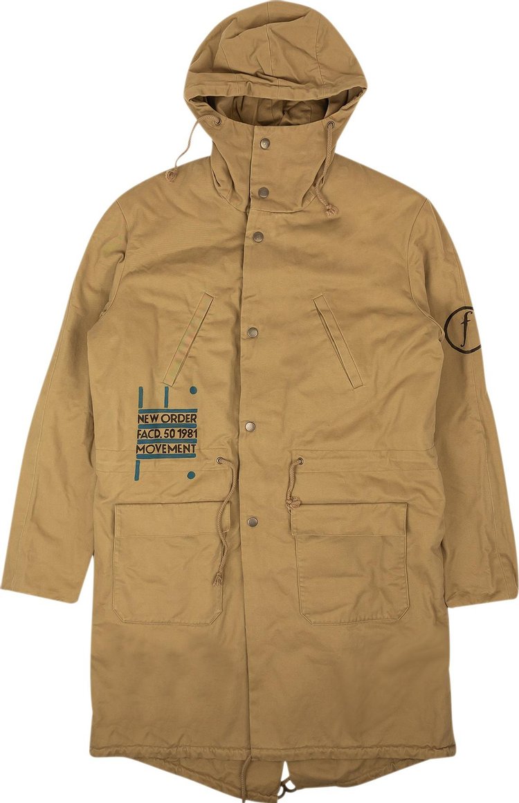 Raf Simons Redux Handpainted Parka With Badge 'Camel'