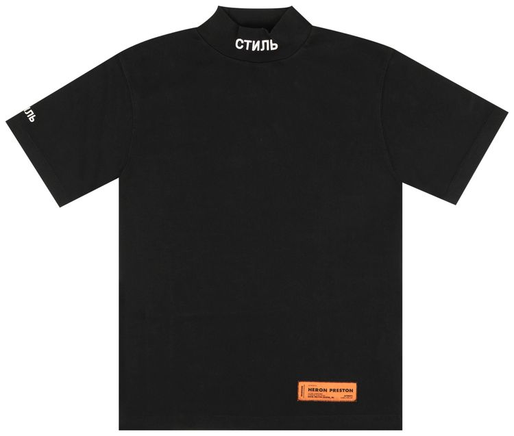 Heron Preston CTNMB Short Sleeve Turtleneck BlackWhite