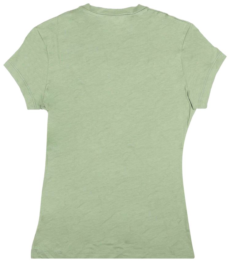Off White Fitted T Shirt Green