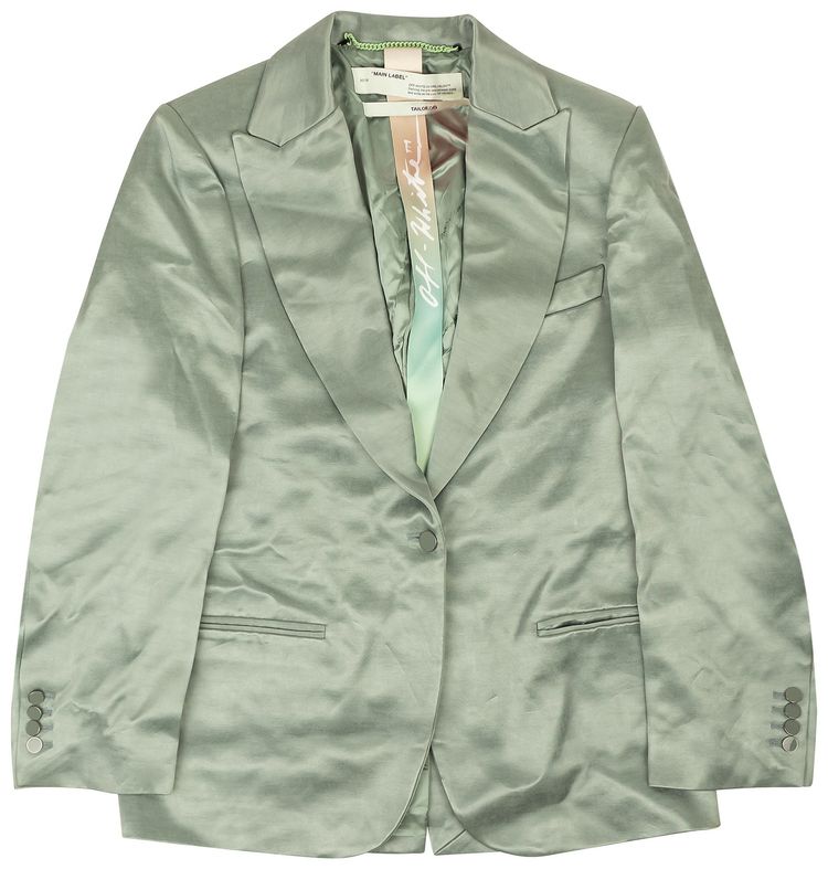 Off White Boyfriend Blazer Green