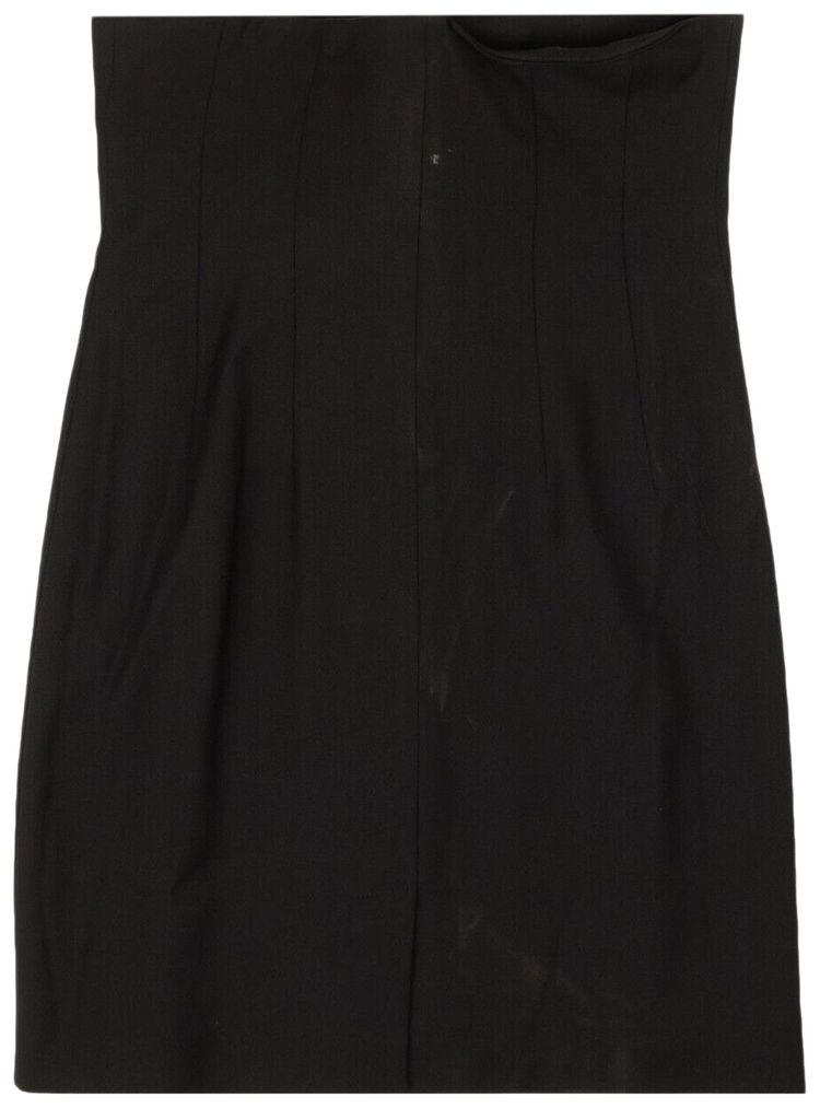 Off White High Waisted Pencil Skirt Black