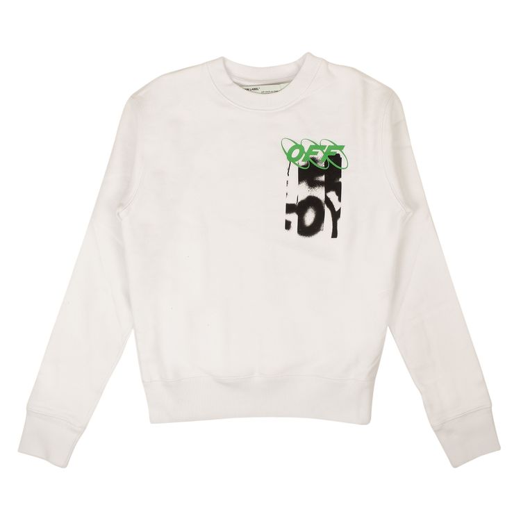 Off White Graphic Print Sweater White