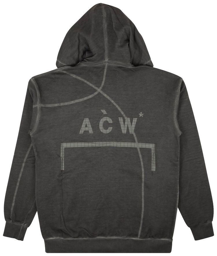 A Cold Wall Faded Zip Up Logo Hoodie Grey