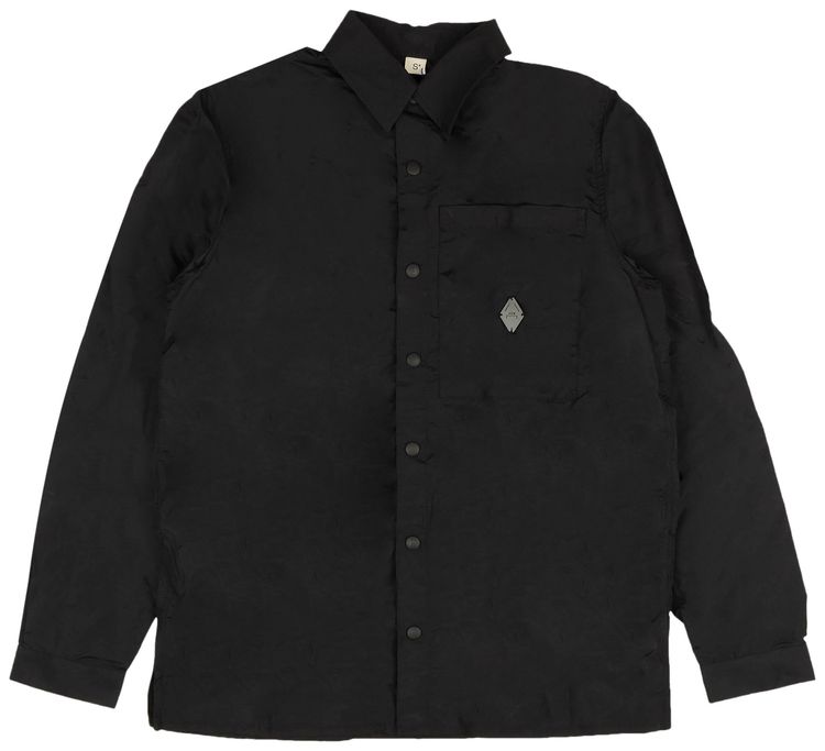 A Cold Wall Nylon Button Down Shirt Black
