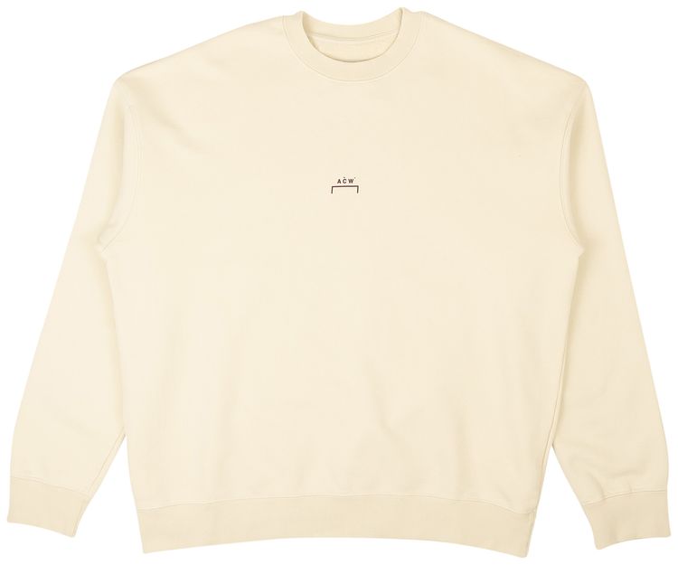 A Cold Wall Logo Print Sweater Almond Milk