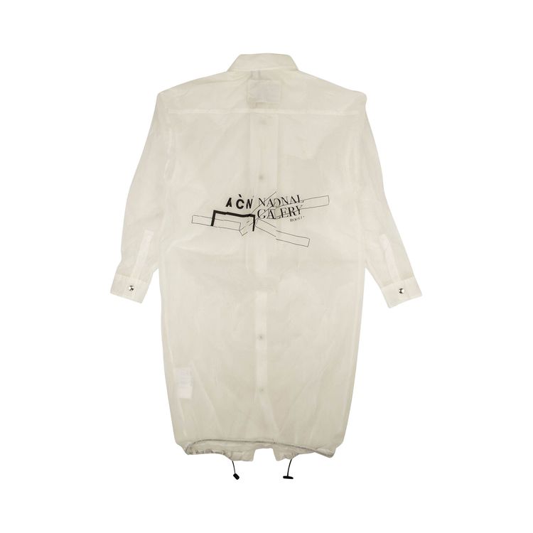 A Cold Wall Sheer Nylon Button Down Shirt White