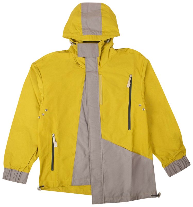 A Cold Wall Asymmetrical Hooded Windbreaker Multicolor