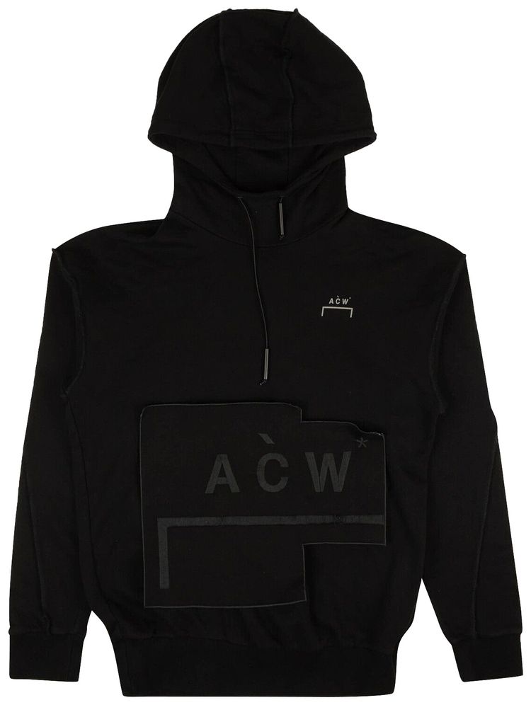 A Cold Wall Velcro Logo Patch Hoodie Black