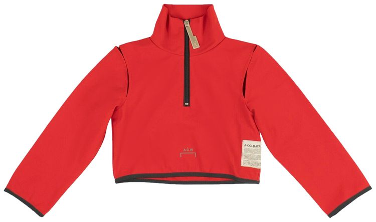 A Cold Wall Cropped Track Top Red