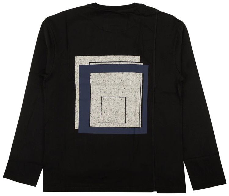 A Cold Wall Fringe Patch Long Sleeve T Shirt Black