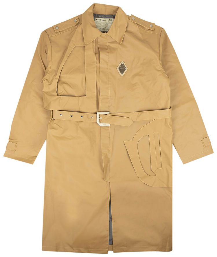 A Cold Wall Rubberized Trench Coat Tan