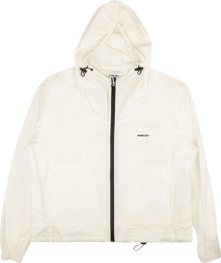 Ambush Logo Hooded Zip Up Hoodie Jacket 'White'