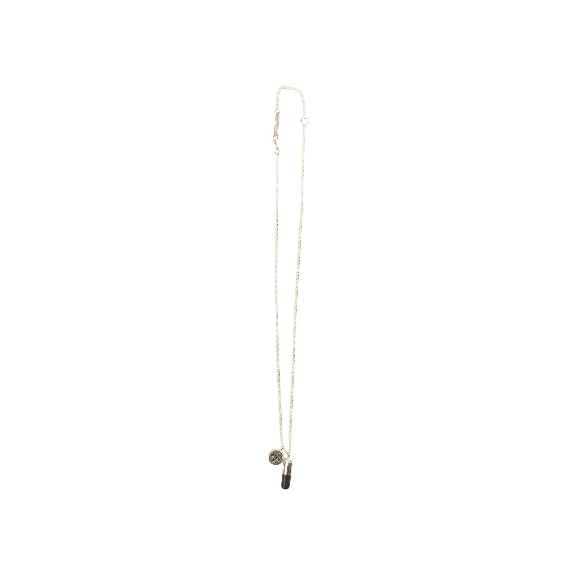 ★AMBUSH★ Phil Charm Necklace 2 Necklace Silver Black 12112 Buy Ambush Metal Pill Charm Necklace 'Silver/Black