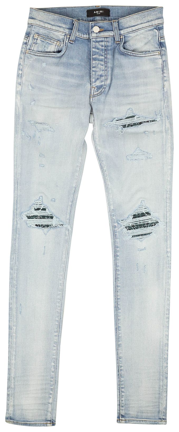 Amiri Bandana MX1 Denim Skinny Jeans Blue