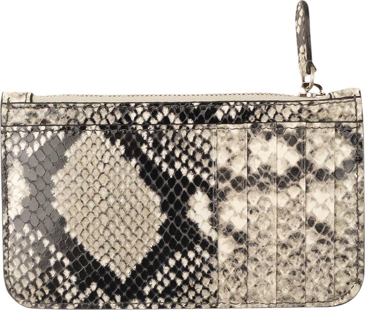 Balenciaga Python Print Credit Card Holder Grey