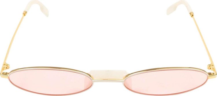 Kenzo Oval Thin Wire Sunglasses 'Pink'