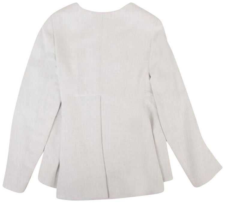 Marni Zip Linen Woven Jacket Grey
