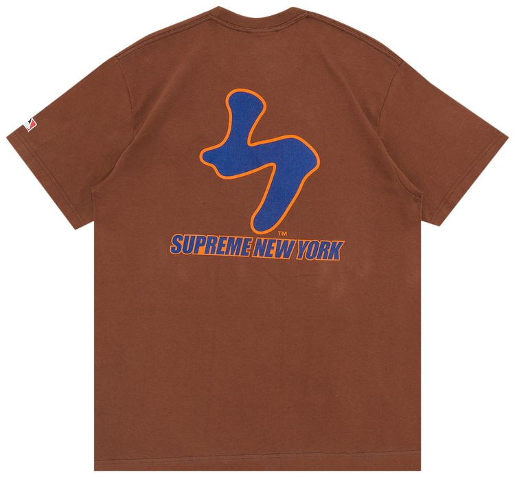 Supreme x MLB Kanji Teams Tee   Mets Brown