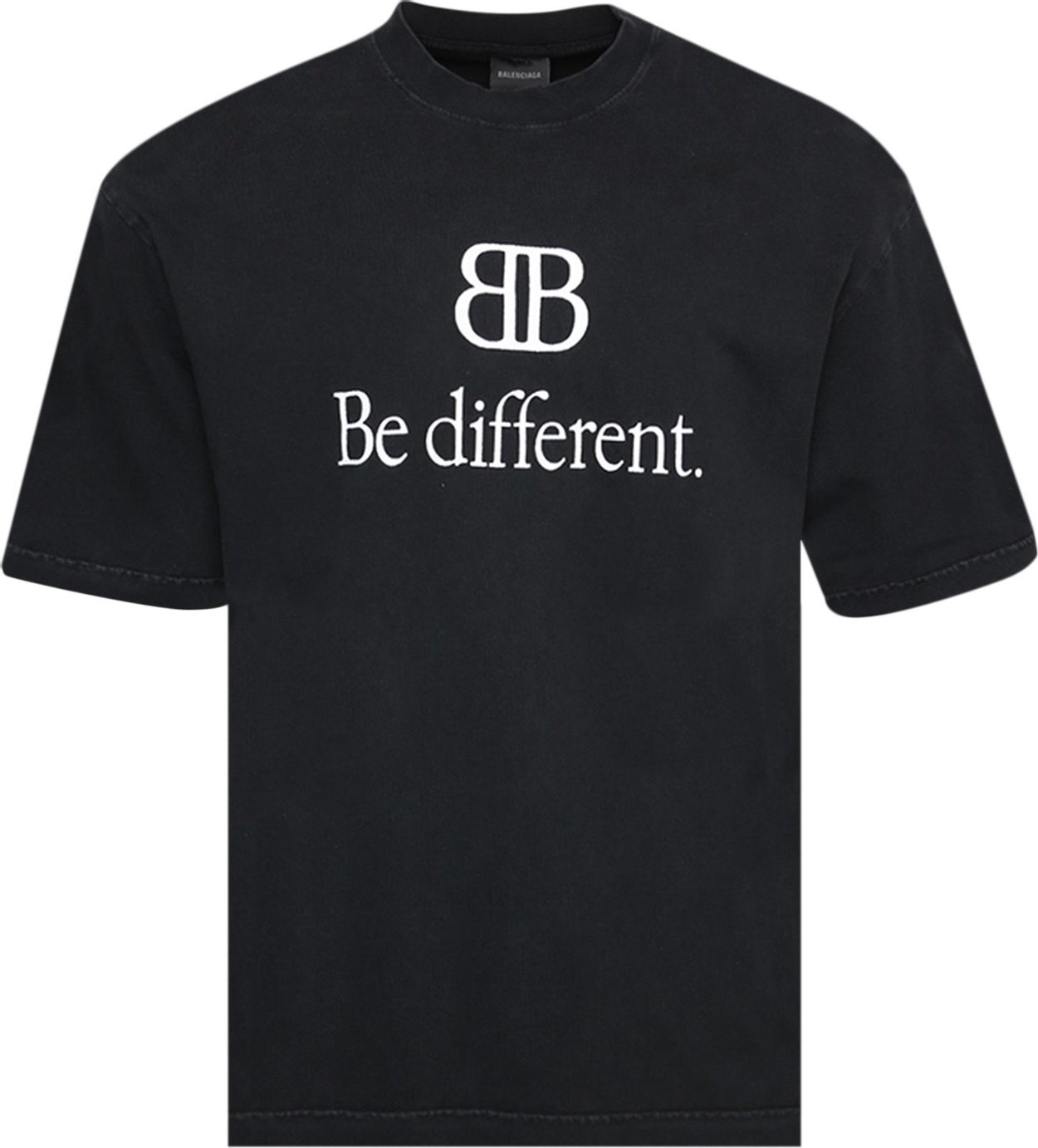 Buy Balenciaga Medium Fit T-Shirt Be Different 'Black' - 612966 TNVU9 ...