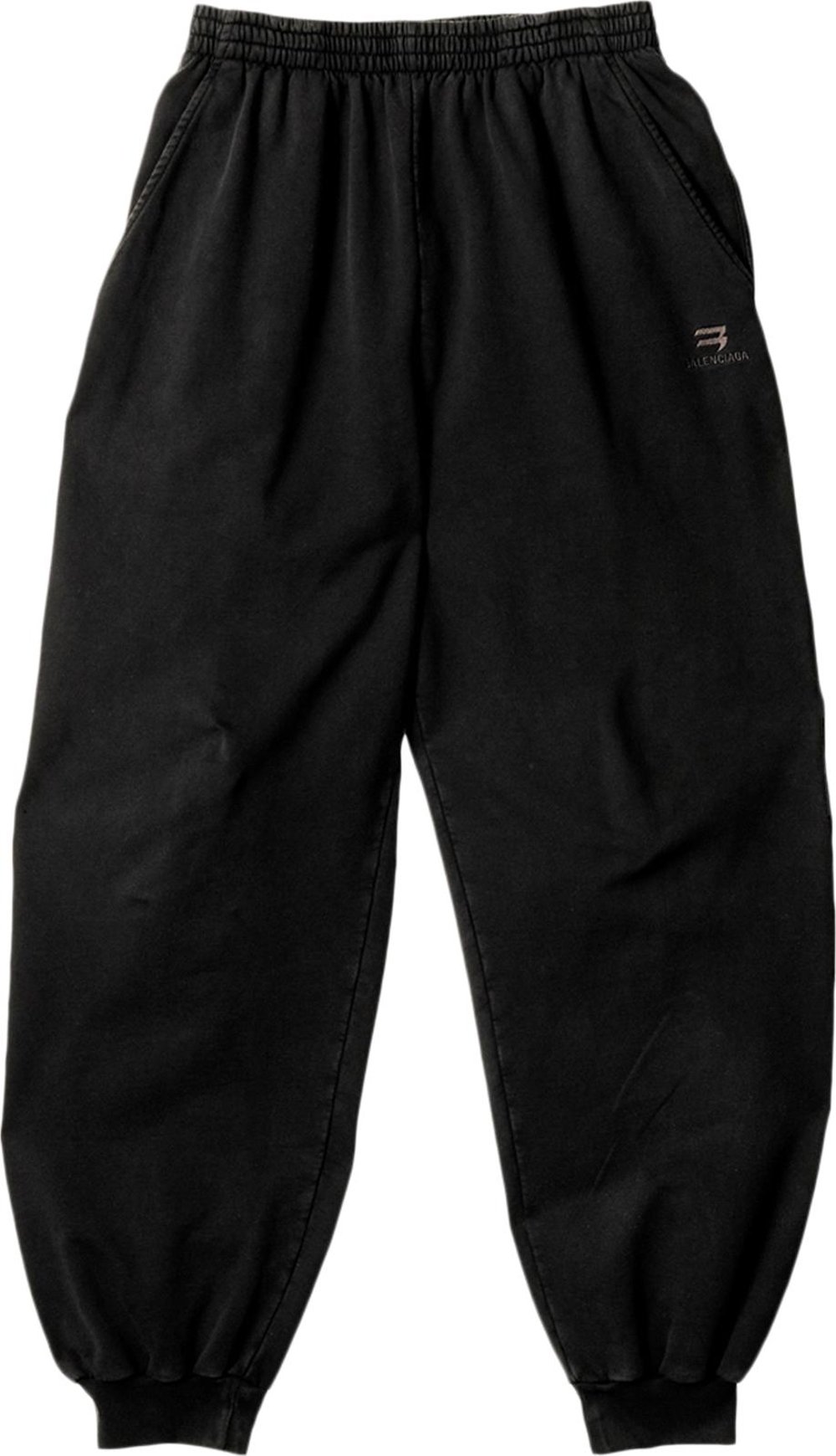 Buy Balenciaga Sweatpants New Sporty B 'Black' - 720502 TNVF6 1069 | GOAT