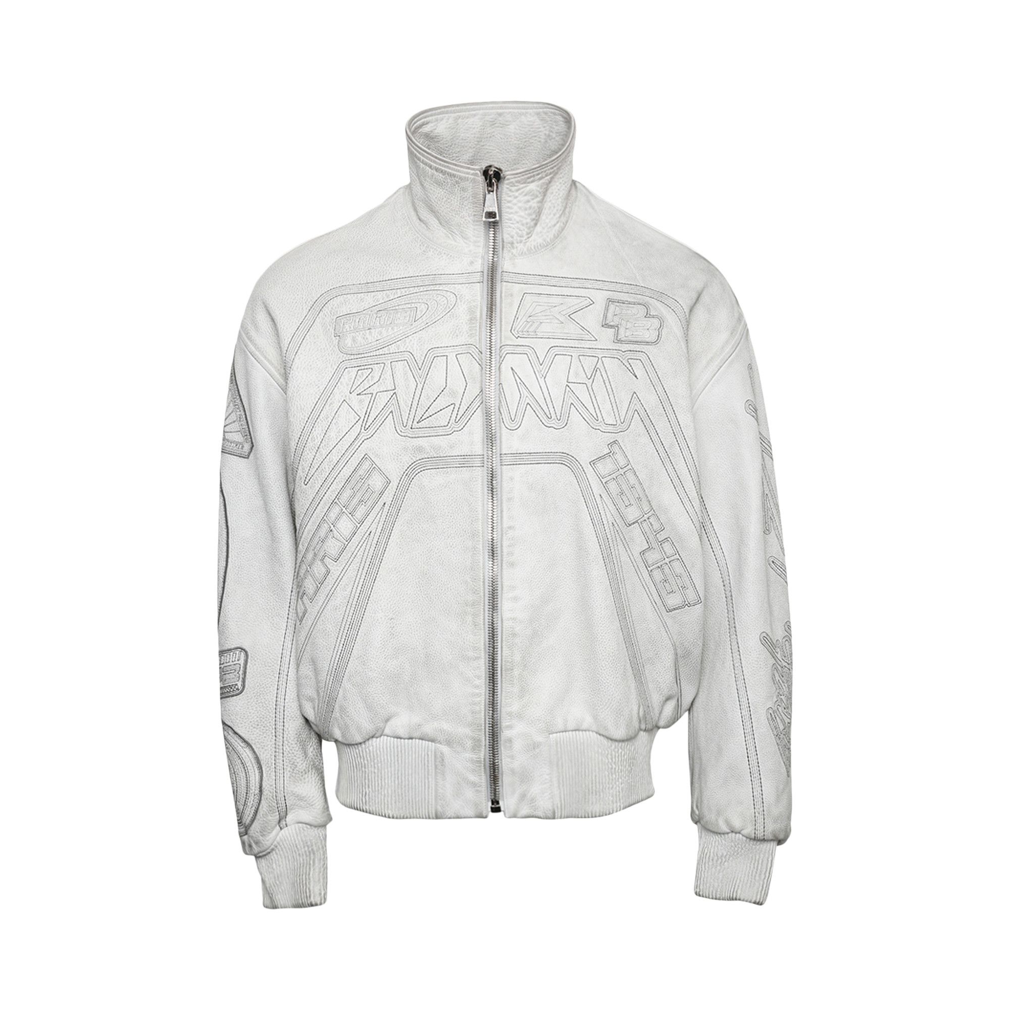 Balmain leather clearance bomber jacket